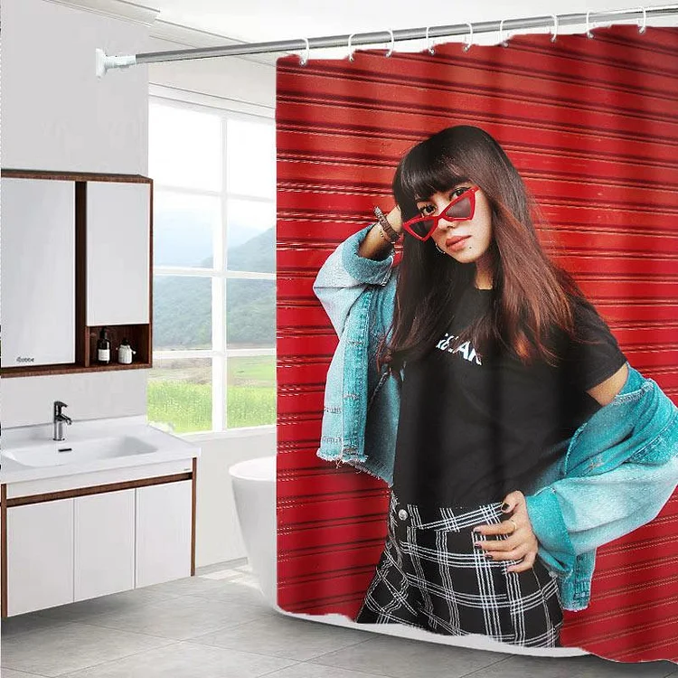 Custom Photo Shower Curtain with 12 Hooks-BlingPainting-Customized Products Make Great Gifts