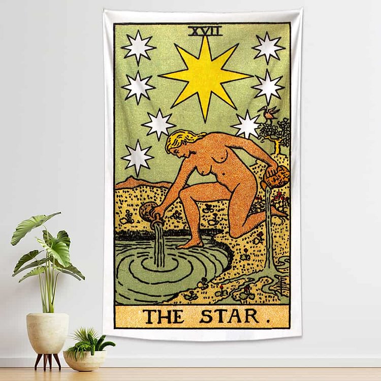 The Star Tarot Tapestry Wall Hanging-BlingPainting-Customized Products Make Great Gifts