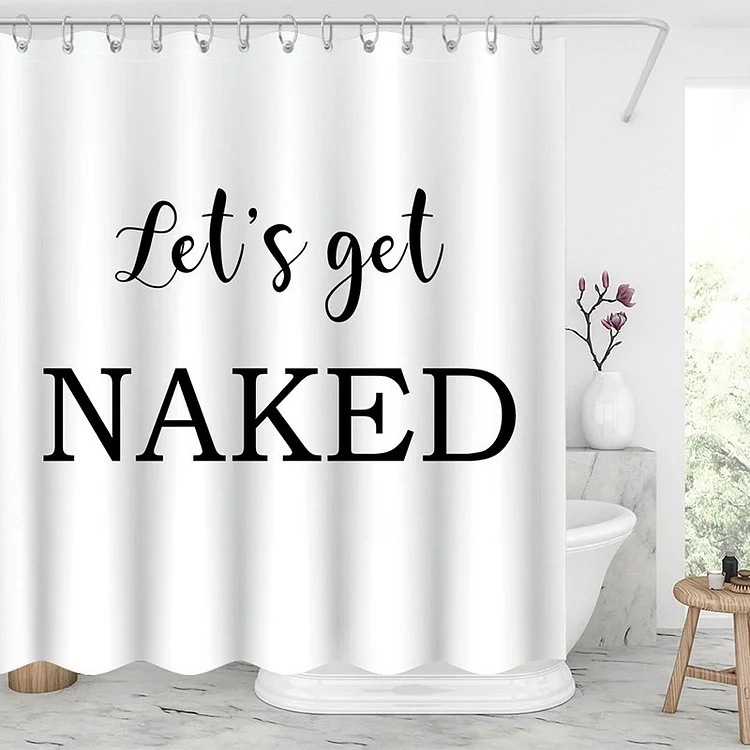 Shower Curtains - Let's Get Naked-BlingPainting-Customized Products Make Great Gifts