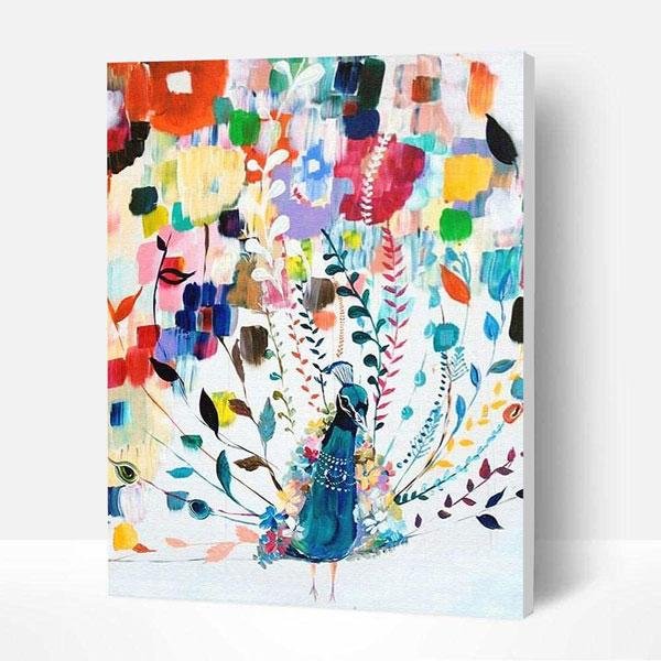 Paint by Number Kit - Colorful Peacock-BlingPainting-Customized Products Make Great Gifts