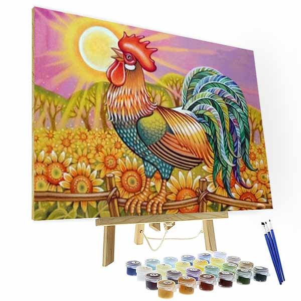 Paint by Numbers Kit - Morning Rooster-BlingPainting-Customized Products Make Great Gifts