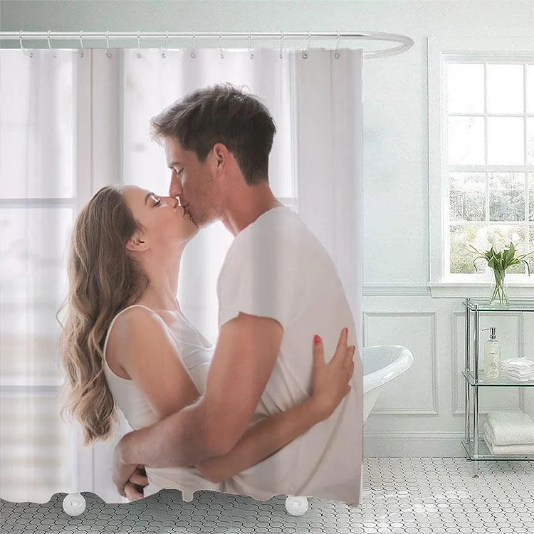 Custom Photo Waterproof Shower Curtains With 12 Hooks-BlingPainting-Customized Products Make Great Gifts