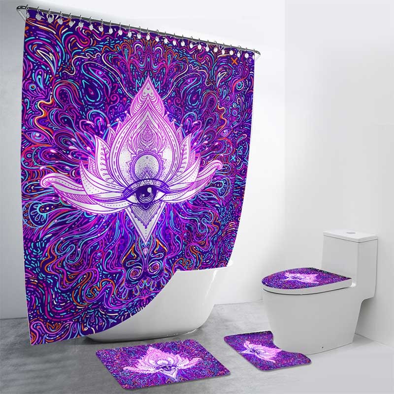 Trippy Mystic Abstract Boho 4Pcs Bathroom Set-BlingPainting-Customized Products Make Great Gifts