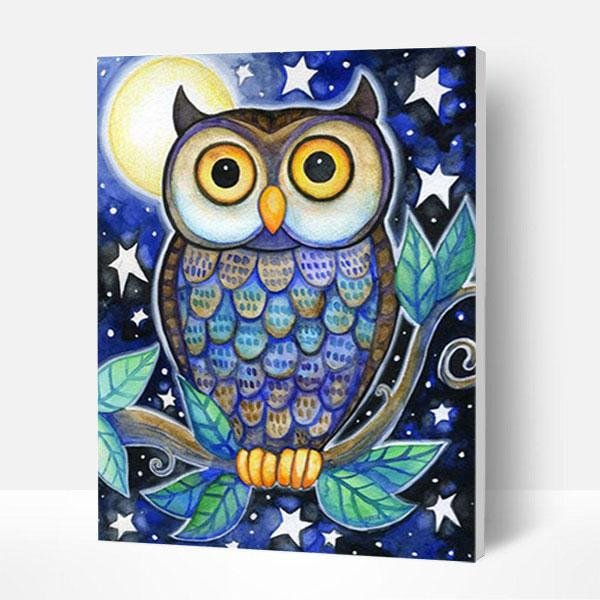 Paint by Number Kit   -- Cartoon Owl - Top Gifts for Kids-BlingPainting-Customized Products Make Great Gifts