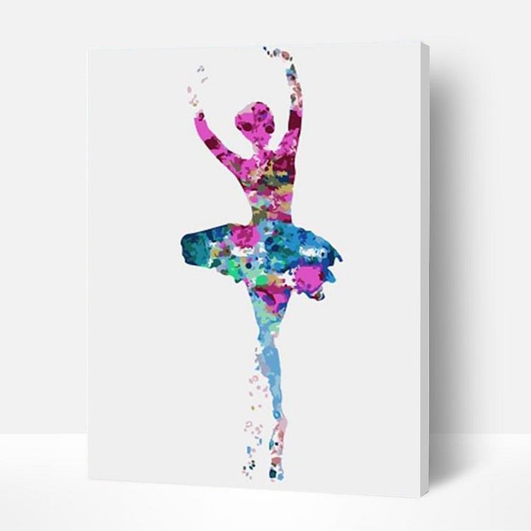 Paint by Numbers Kit - Girl Jumping Ballet-BlingPainting-Customized Products Make Great Gifts