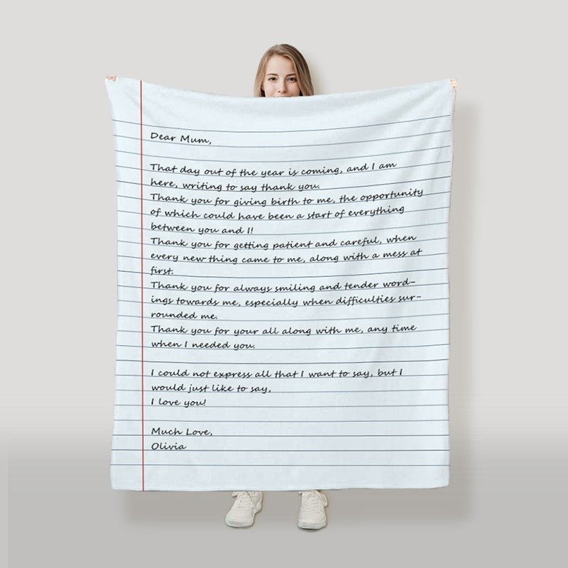 Custom Blanket Love Letter To Mom With Love - Thoughtful Gifts for Mom/Her-BlingPainting-Customized Products Make Great Gifts