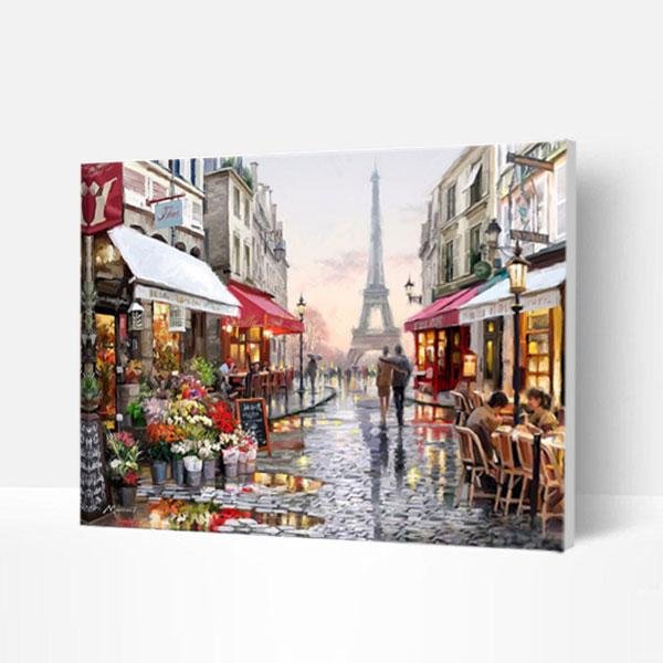 Paint by Numbers Kit - Rainy Paris Street-BlingPainting-Customized Products Make Great Gifts