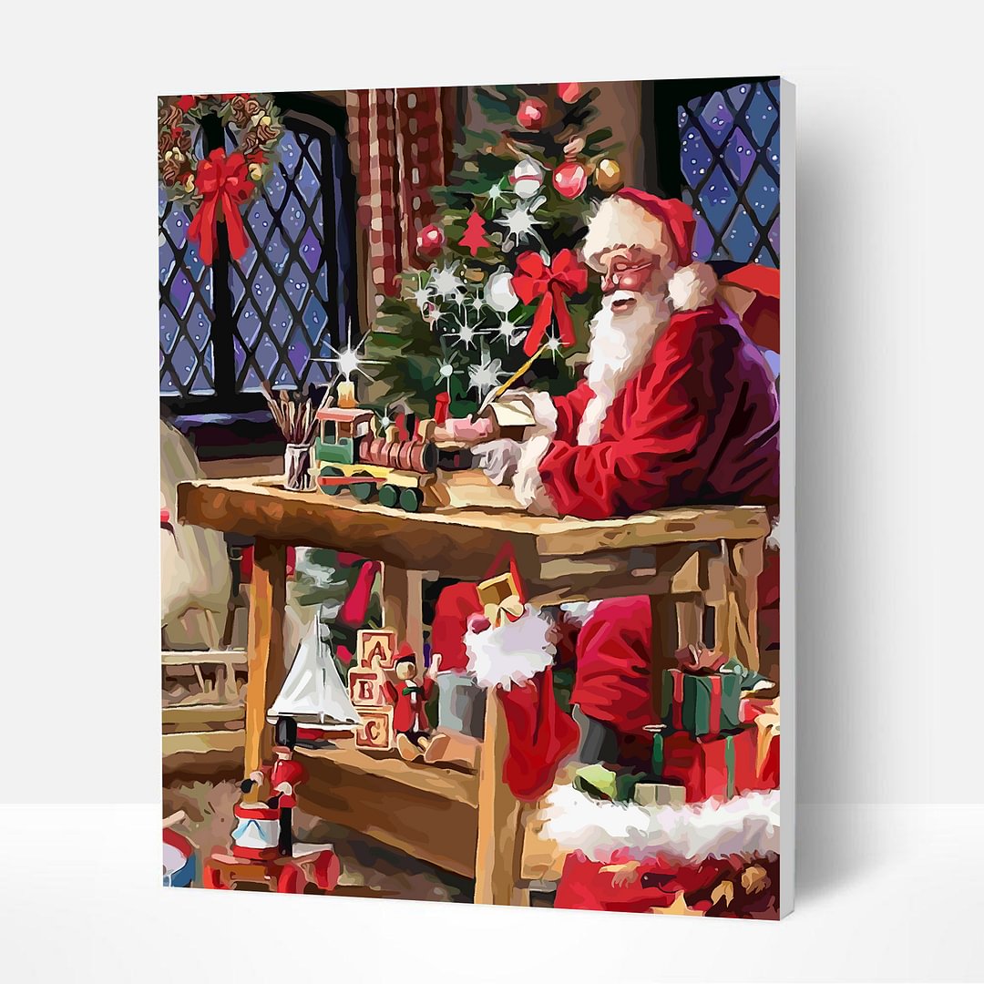Paint by Numbers Kit - Santa Writing, Best Gifts for Her 2021-BlingPainting-Customized Products Make Great Gifts