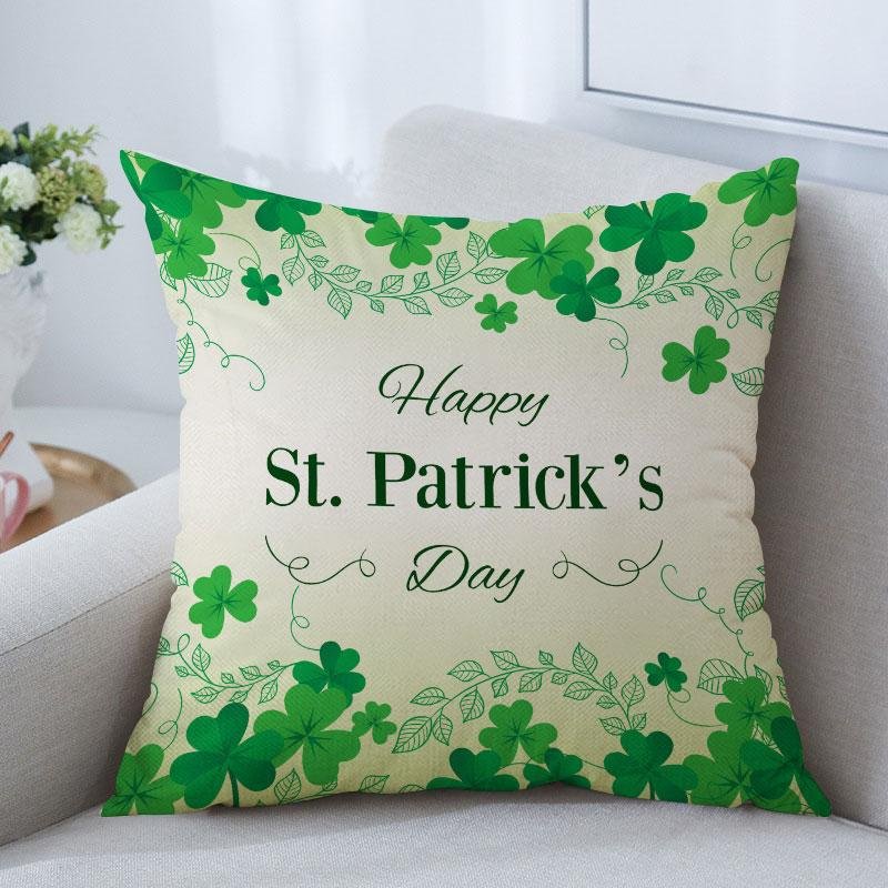 St. Patrick's Day Green Shamrock Throw Pillow C-BlingPainting-Customized Products Make Great Gifts