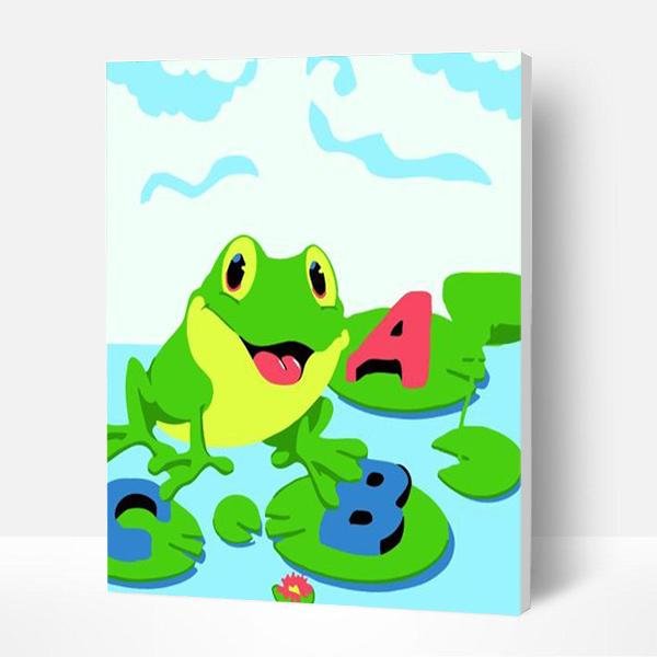 Paint by Numbers Kit for Kids- Alphabet Frog, Good Gifts-BlingPainting-Customized Products Make Great Gifts