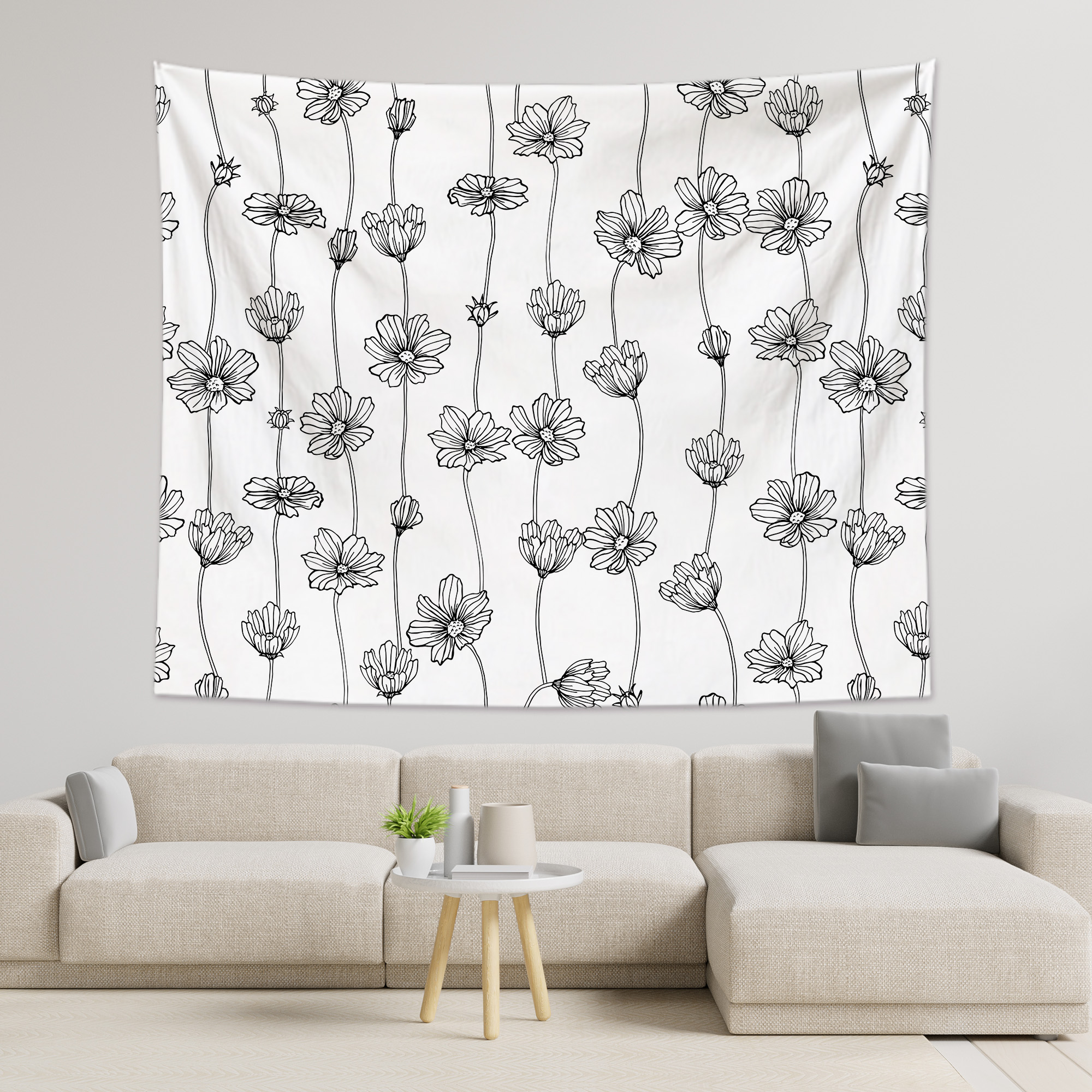 Vintage Flowers Tapestry Wall Hanging Living Room Bedroom Decor-BlingPainting-Customized Products Make Great Gifts