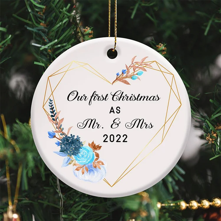 2022 Our First Christmas Ornament Mr & Mrs Ornament-BlingPainting-Customized Products Make Great Gifts