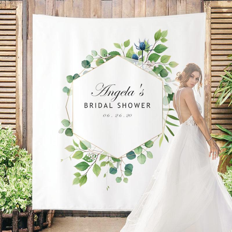 Custom Olive branch Bridal Shower Backdrop-BlingPainting-Customized Products Make Great Gifts