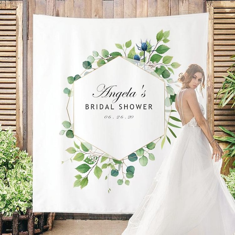 Custom Olive branch Bridal Shower Backdrop-BlingPainting-Customized Products Make Great Gifts