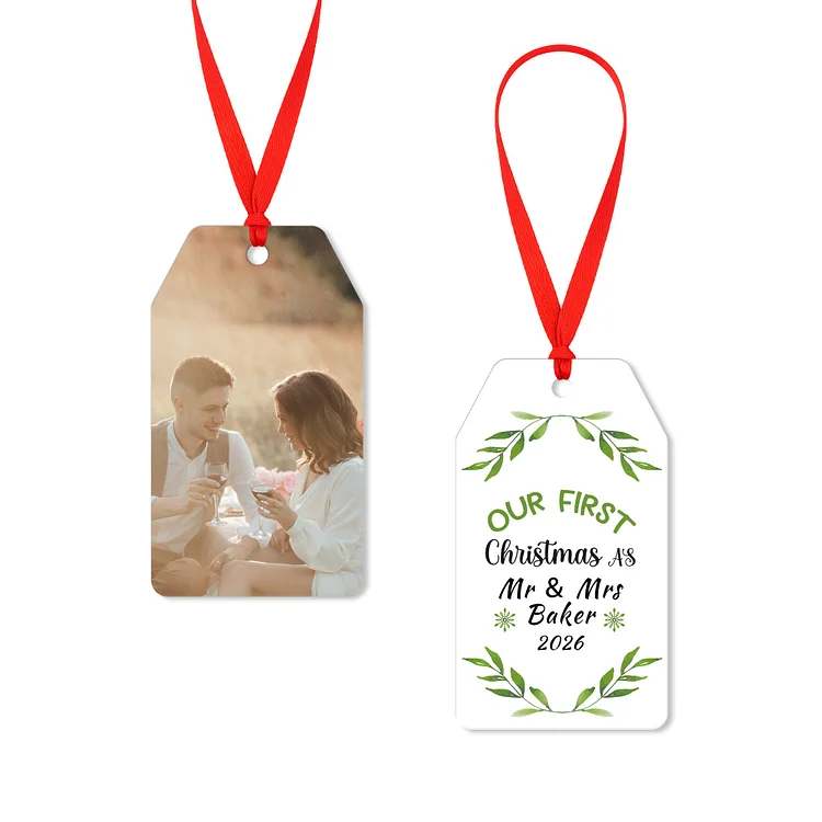 Personalized Double-Sided Christmas Ornament – Unique Acrylic Gift Tag Christmas Ornament, Perfect Holiday Gifts