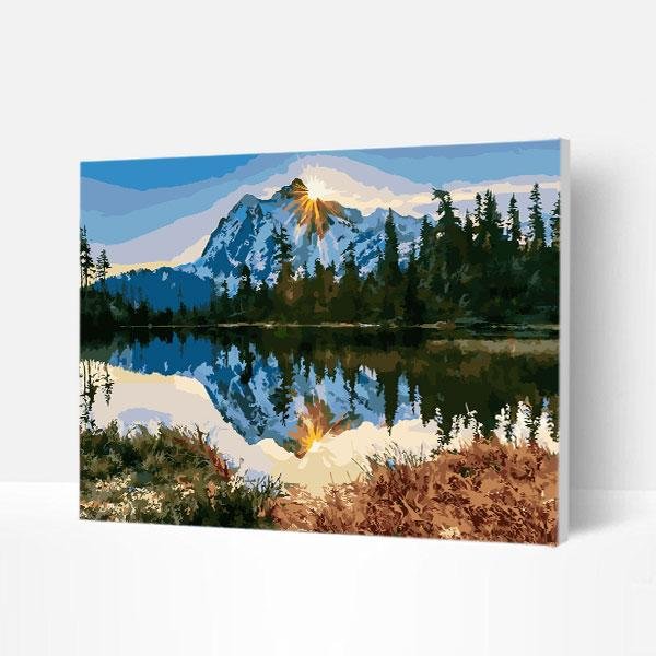 Paint by Numbers Kit -  Snow Mountain-BlingPainting-Customized Products Make Great Gifts
