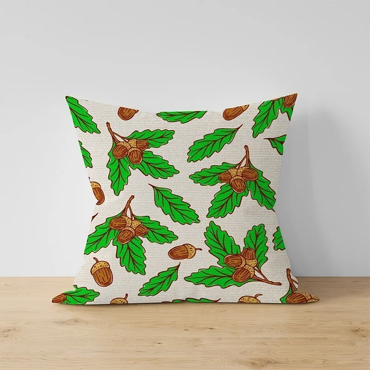 Olive Branch With Pine Cones Throw Pillow Home Decor-BlingPainting-Customized Products Make Great Gifts