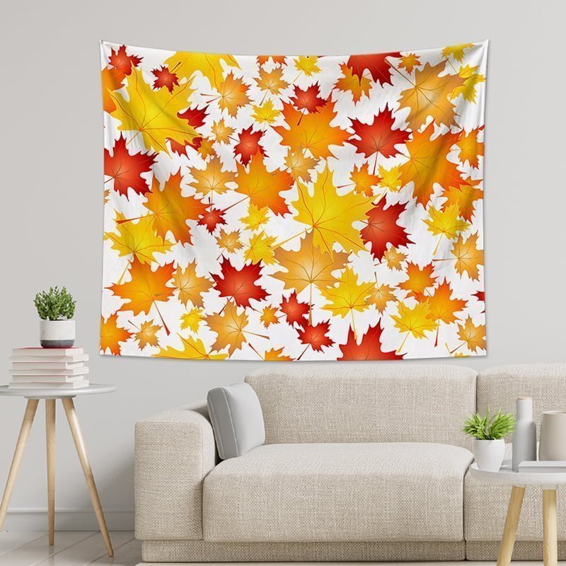 Falling Maple Leaf Tapestry Wall Hanging-BlingPainting-Customized Products Make Great Gifts