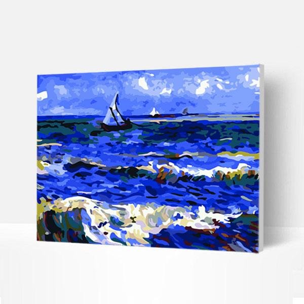 Paint by Numbers Kit -  Sant Seascape-BlingPainting-Customized Products Make Great Gifts