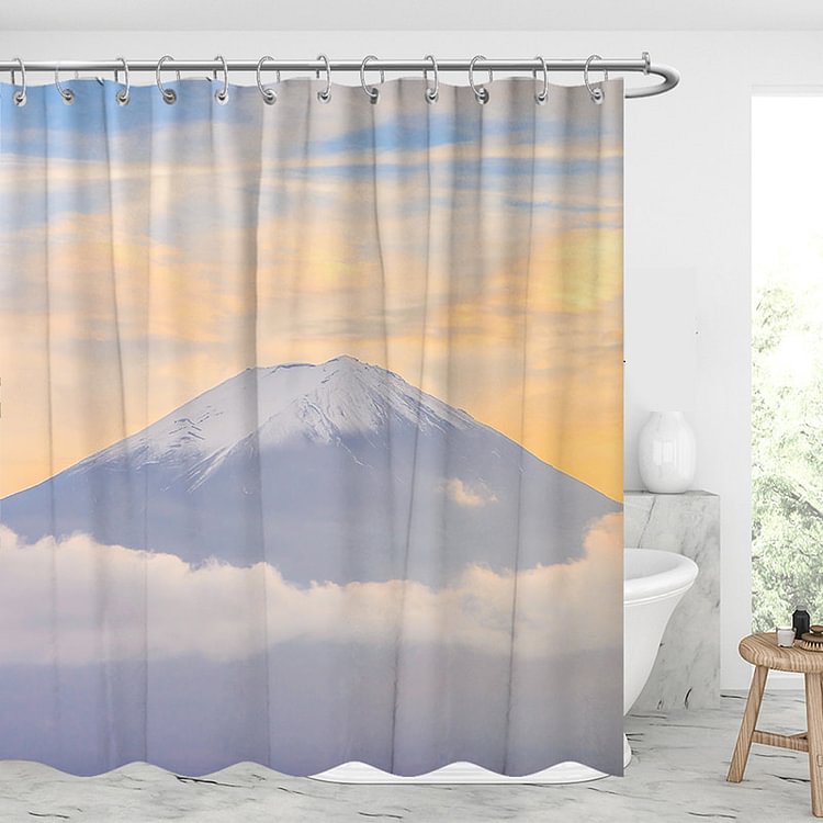 Mount Fuji Snow Scene Shower Curtains-BlingPainting-Customized Products Make Great Gifts