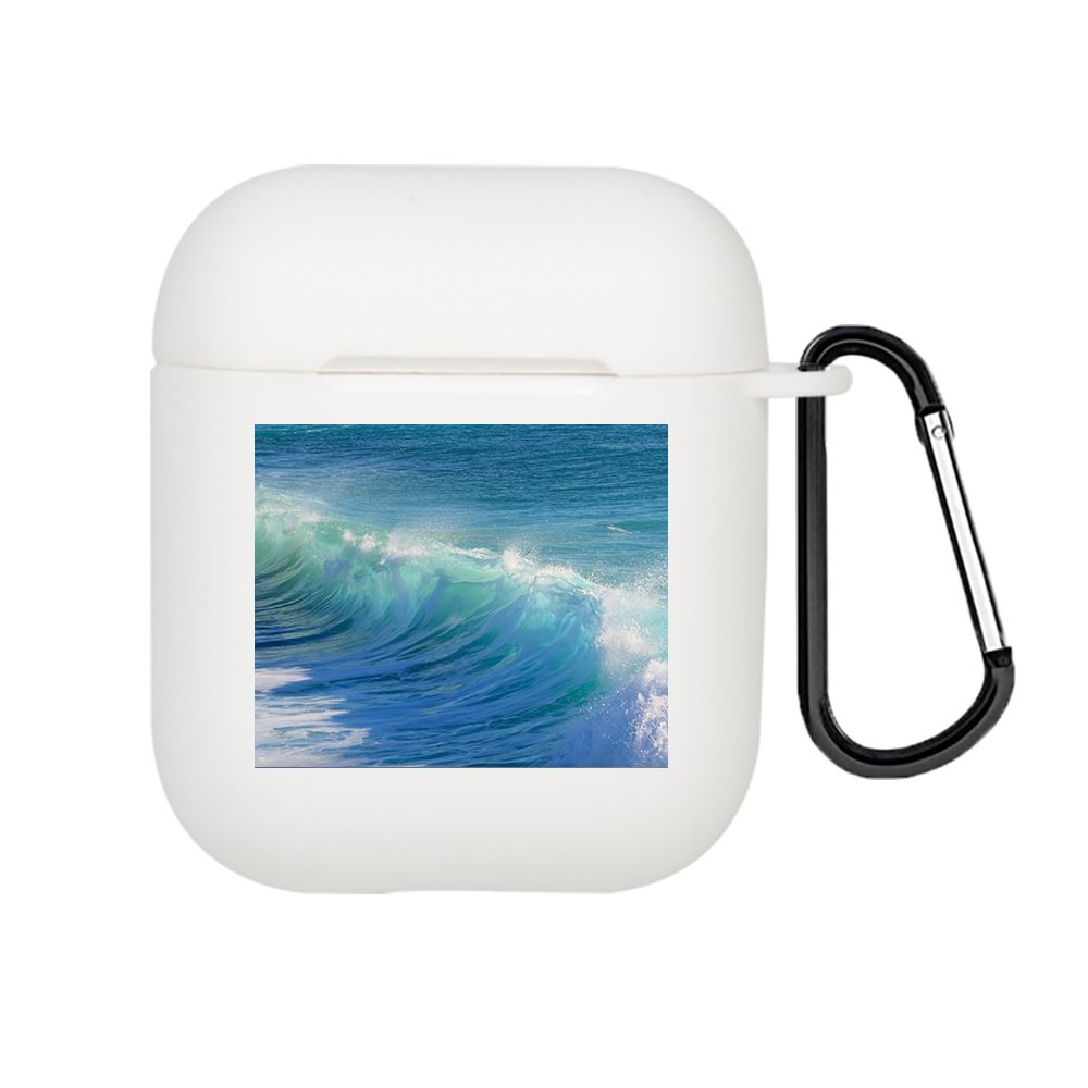 Sea Wave AirPods 1&2&Pro Case With Keychain-BlingPainting-Customized Products Make Great Gifts