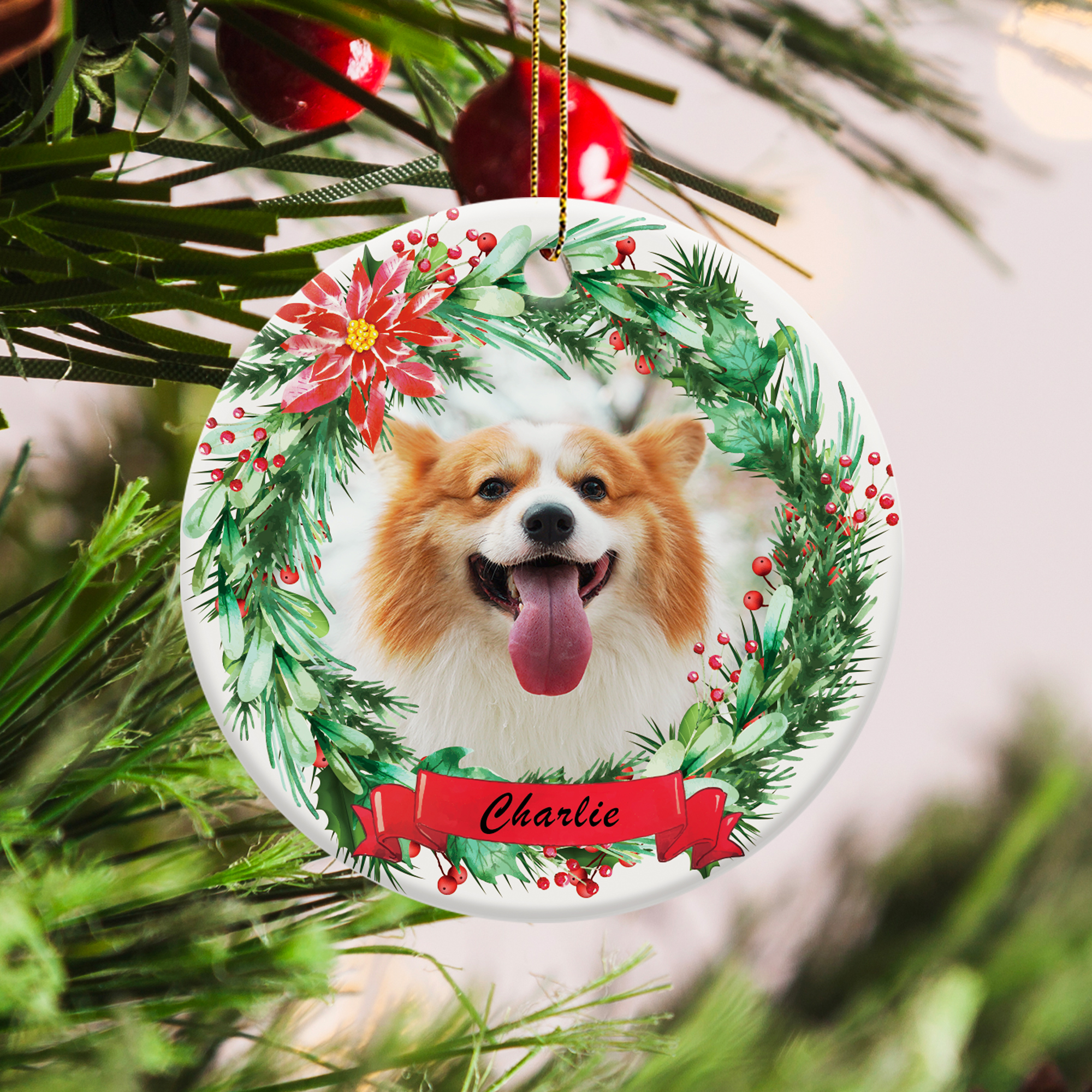 Custom Pet Name and Photo Ornament - Personalized Gifts-BlingPainting-Customized Products Make Great Gifts
