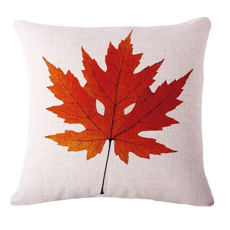Fall Decor Linen Maple Leaf Throw Pillow D-BlingPainting-Customized Products Make Great Gifts