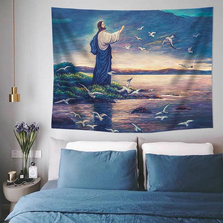 Jesus Tapestry Wall Hanging-BlingPainting-Customized Products Make Great Gifts