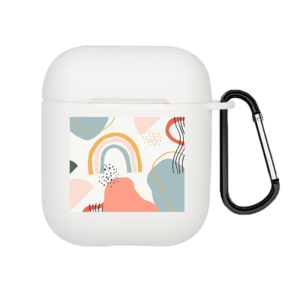 Abstract Shape AirPods 1&2&Pro Case With Keychain-BlingPainting-Customized Products Make Great Gifts