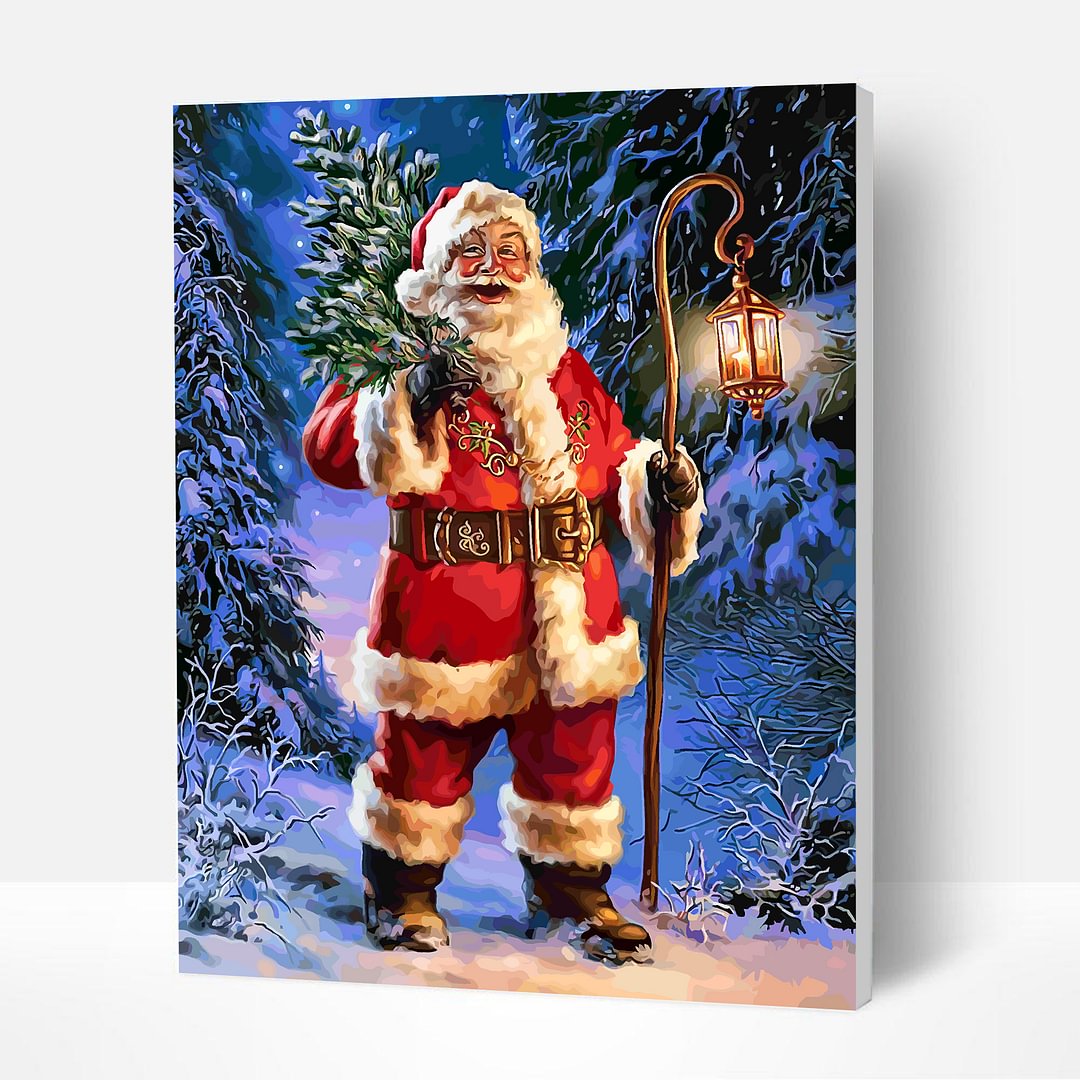 Paint by Numbers Kit - Santa in the Snow, Best Gifts for Her 2021-BlingPainting-Customized Products Make Great Gifts