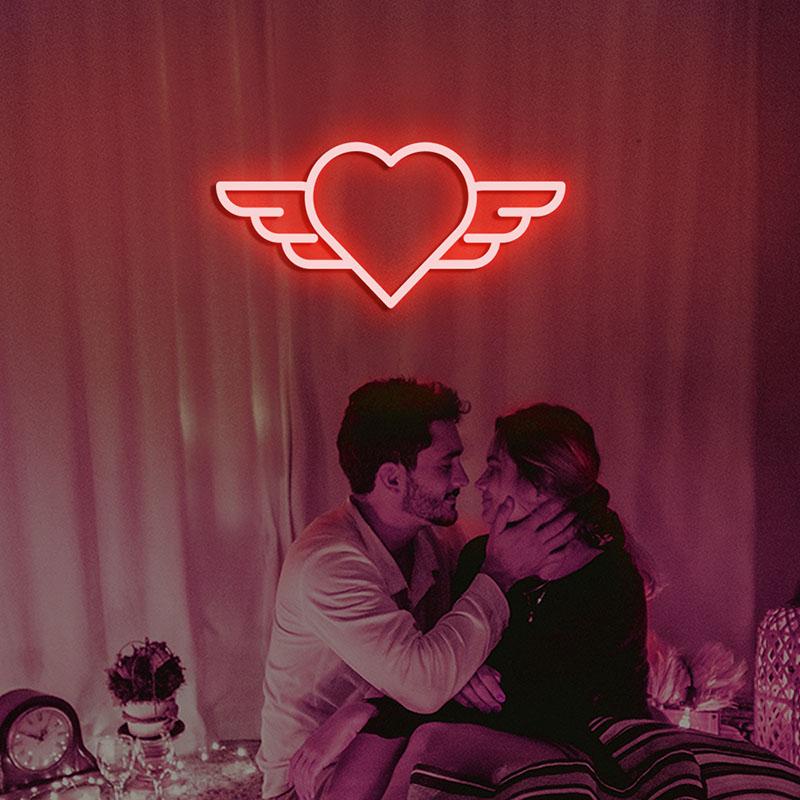 Heartwing Neon Sign-BlingPainting-Customized Products Make Great Gifts