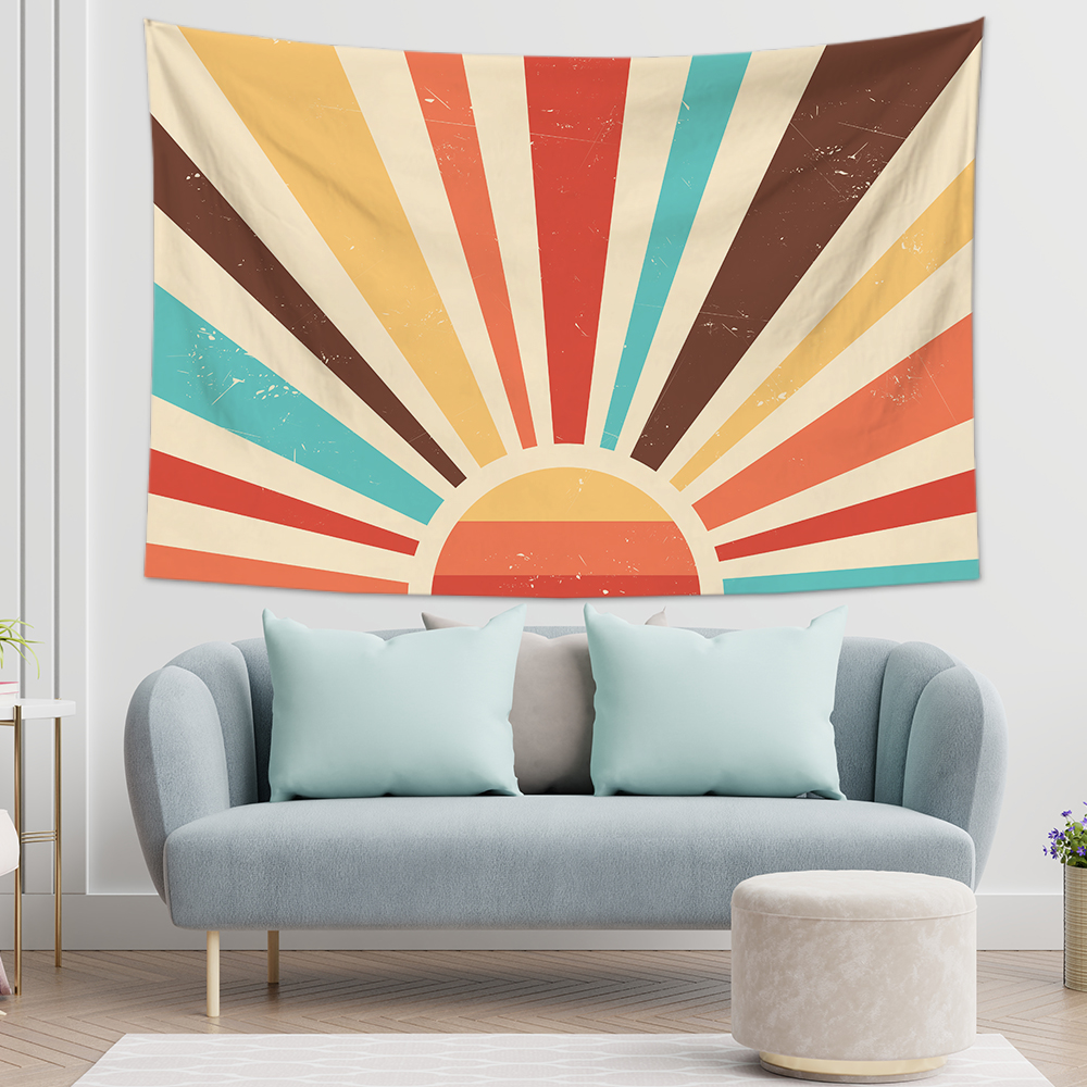 Vintage Sun Tapestry Wall Hanging-BlingPainting-Customized Products Make Great Gifts