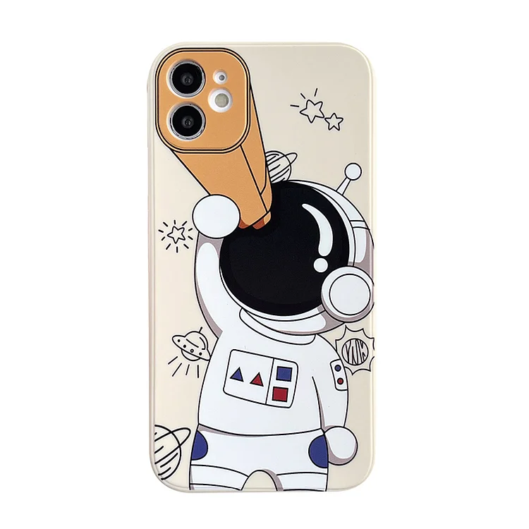 Cute Cartoon Astronaut Planet Phone Case For Samsung
