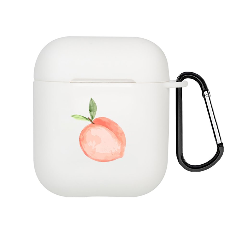 Fresh Peach AirPods 1&2&Pro Case With Keychain-BlingPainting-Customized Products Make Great Gifts