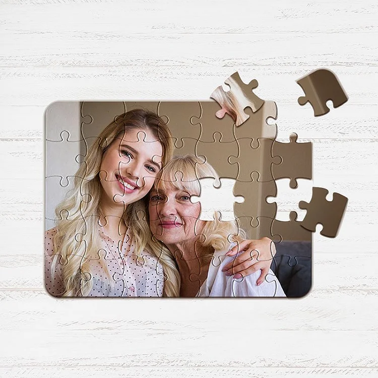 Custom Wooden Photo Jigsaw Puzzle - Mother's Day Gift - Personalized Gifts