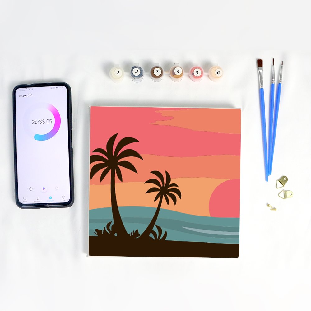 Wooden Framed Incredible Wall Art Paint with Painting Kits For Kids and