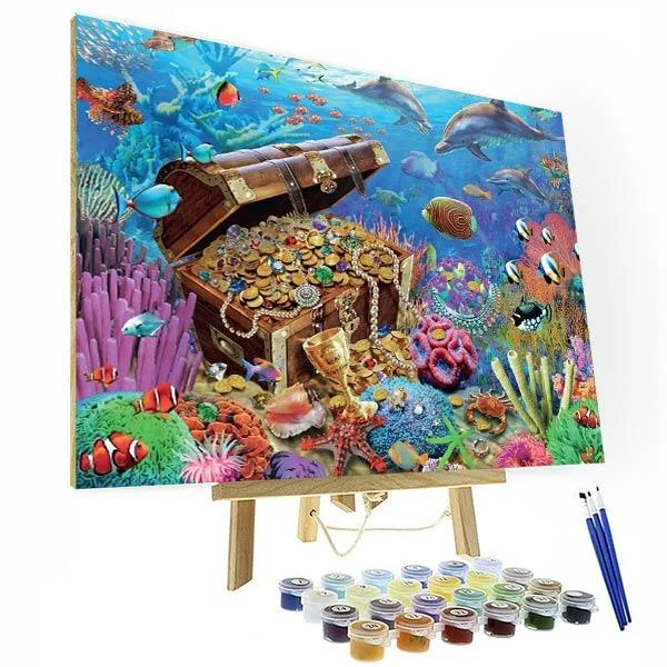 Paint by Numbers Kit - Underwater Treasure-BlingPainting-Customized Products Make Great Gifts