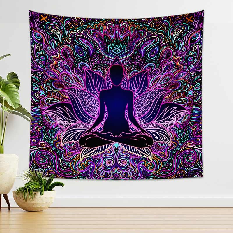Buddha & Mandala Tapestry Wall Hanging-BlingPainting-Customized Products Make Great Gifts