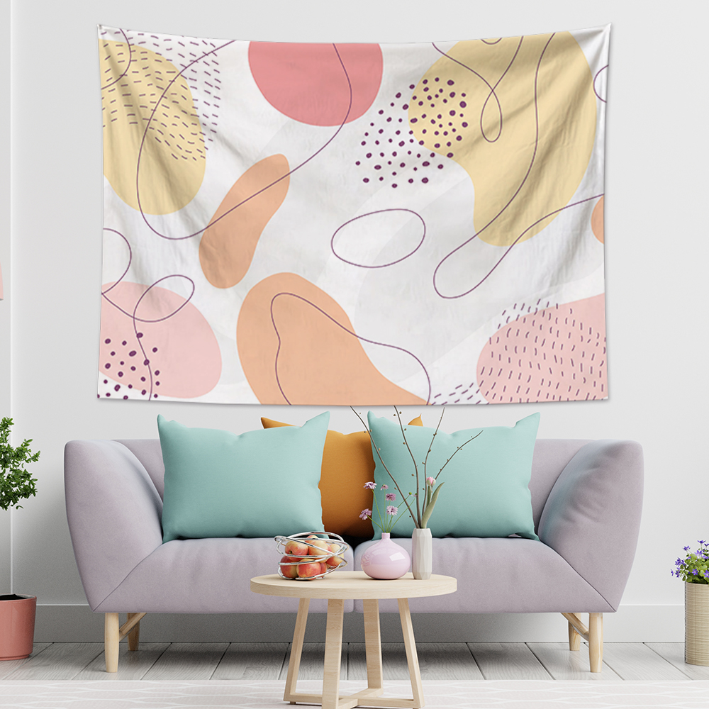 Modern Line Art Tapestry Wall Hanging-BlingPainting-Customized Products Make Great Gifts