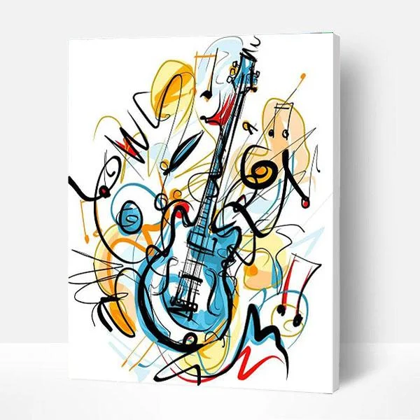 Paint by Numbers Kit - Singing Guitar-BlingPainting-Customized Products Make Great Gifts