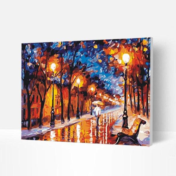 Paint by Numbers Kit -  City Streets at Night-BlingPainting-Customized Products Make Great Gifts