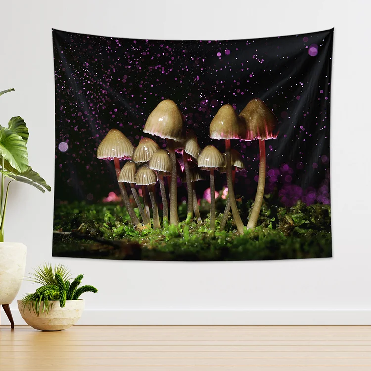 Psychedelic Mushroom Fantasy Plant Tapestry Wall Hanging Living Room Bedroom Decor Type F-BlingPainting-Customized Products Make Great Gifts