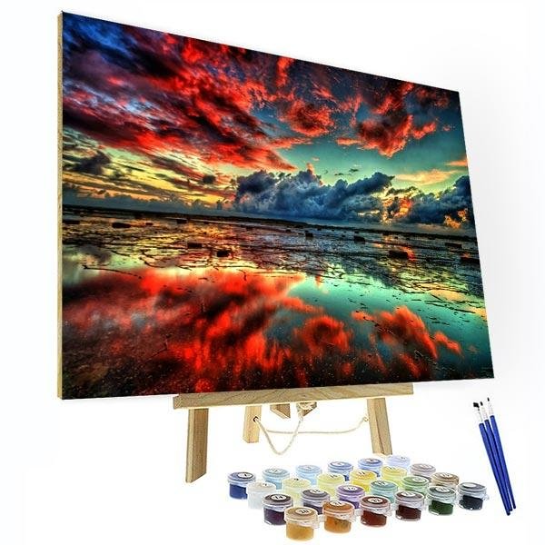 Paint by Numbers Kit - Dusk Ocean-BlingPainting-Customized Products Make Great Gifts