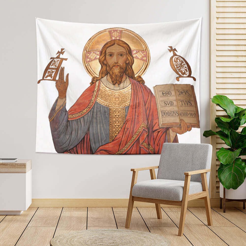 Vintage Jesus Christ Tapestry Wall Hanging-BlingPainting-Customized Products Make Great Gifts
