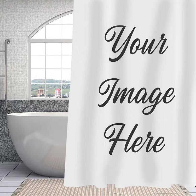 Custom Photo Waterproof Shower Curtains With 12 Hooks
