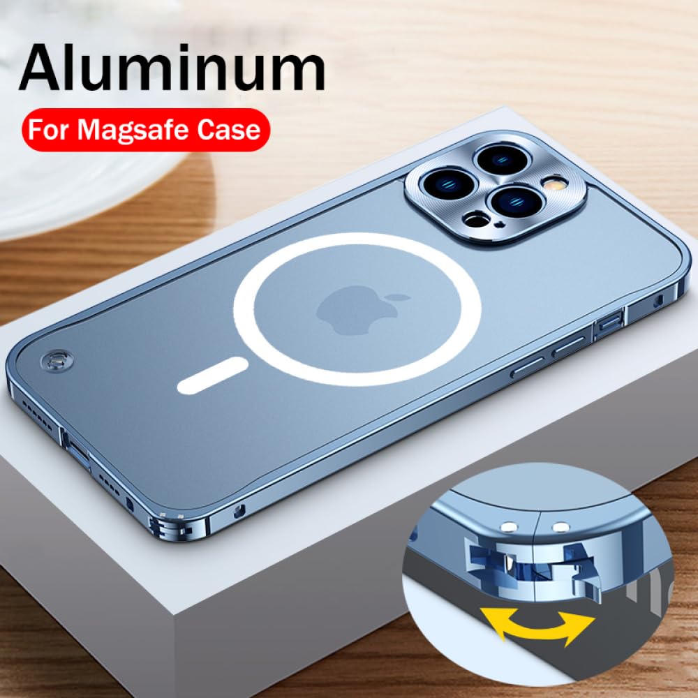 Metal Frame Lens Protection Cap MagSafe Phone Case