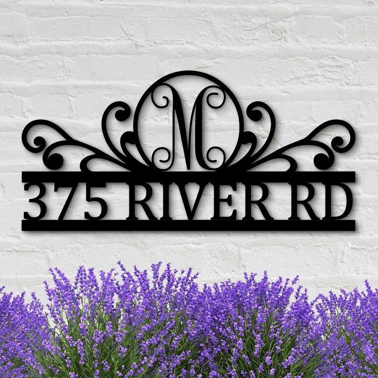 Personalized Initial Letter Weatherproof Metal Sign House Numbers Address Outdoor Sign - Best Gifts-BlingPainting-Customized Products Make Great Gifts
