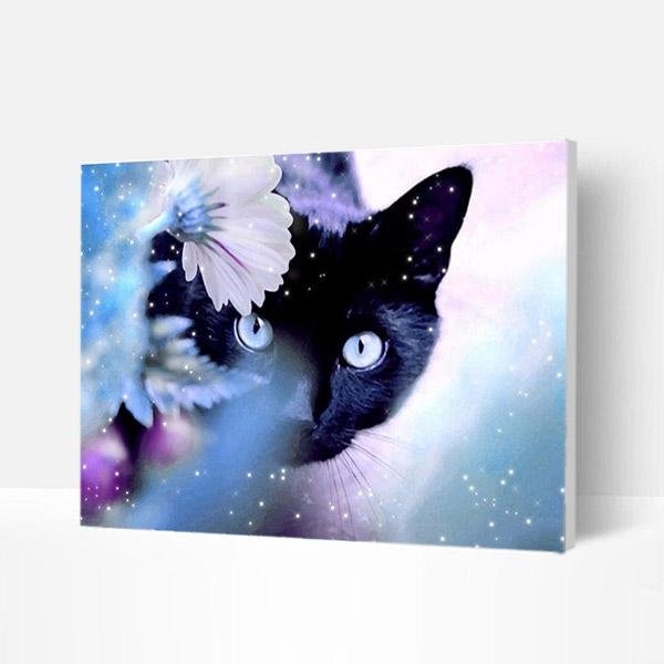 Paint by Numbers Kit - Mysterious kitten-BlingPainting-Customized Products Make Great Gifts