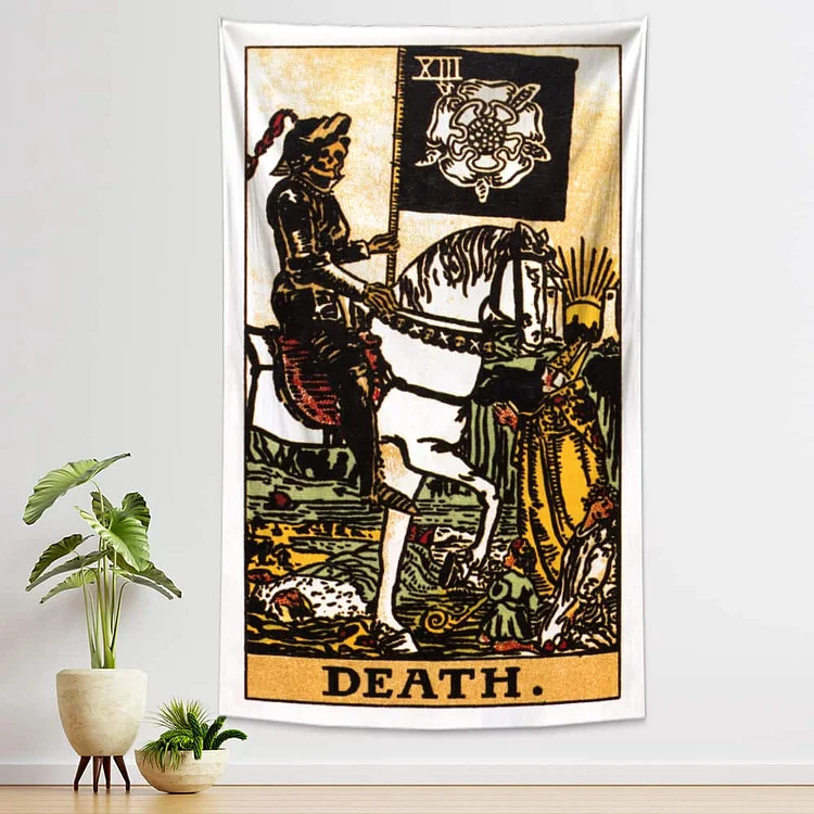 Death Tarot Tapestry Wall Hanging-BlingPainting-Customized Products Make Great Gifts