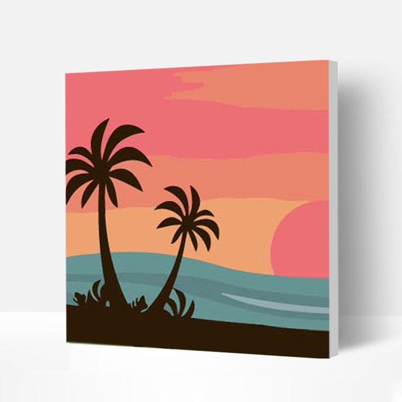 Wooden Framed Incredible Wall Art Paint with Painting Kits For Kids and Beginners - Sunset, Under 40 Mins-BlingPainting-Customized Products Make Great Gifts